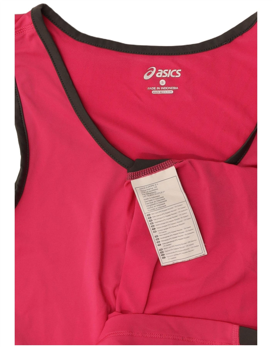 Женский жилет ASICS UK 10, маленький розовый, полиэстер с цветными блоками