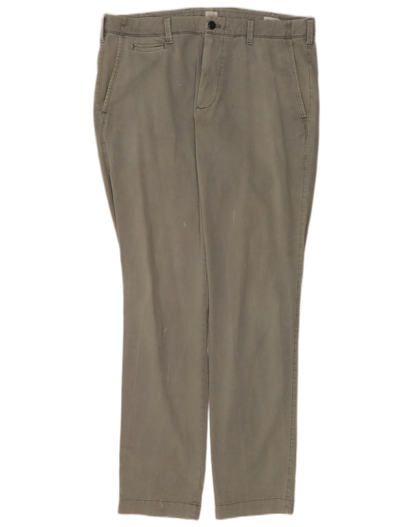 Gap Mens Slim Chino Trousers W36 L34 Grey Cotton