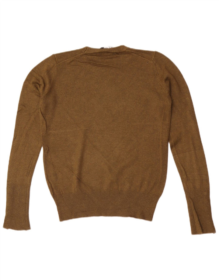 Женский джемпер с круглым вырезом Zara UK 12, средний хаки