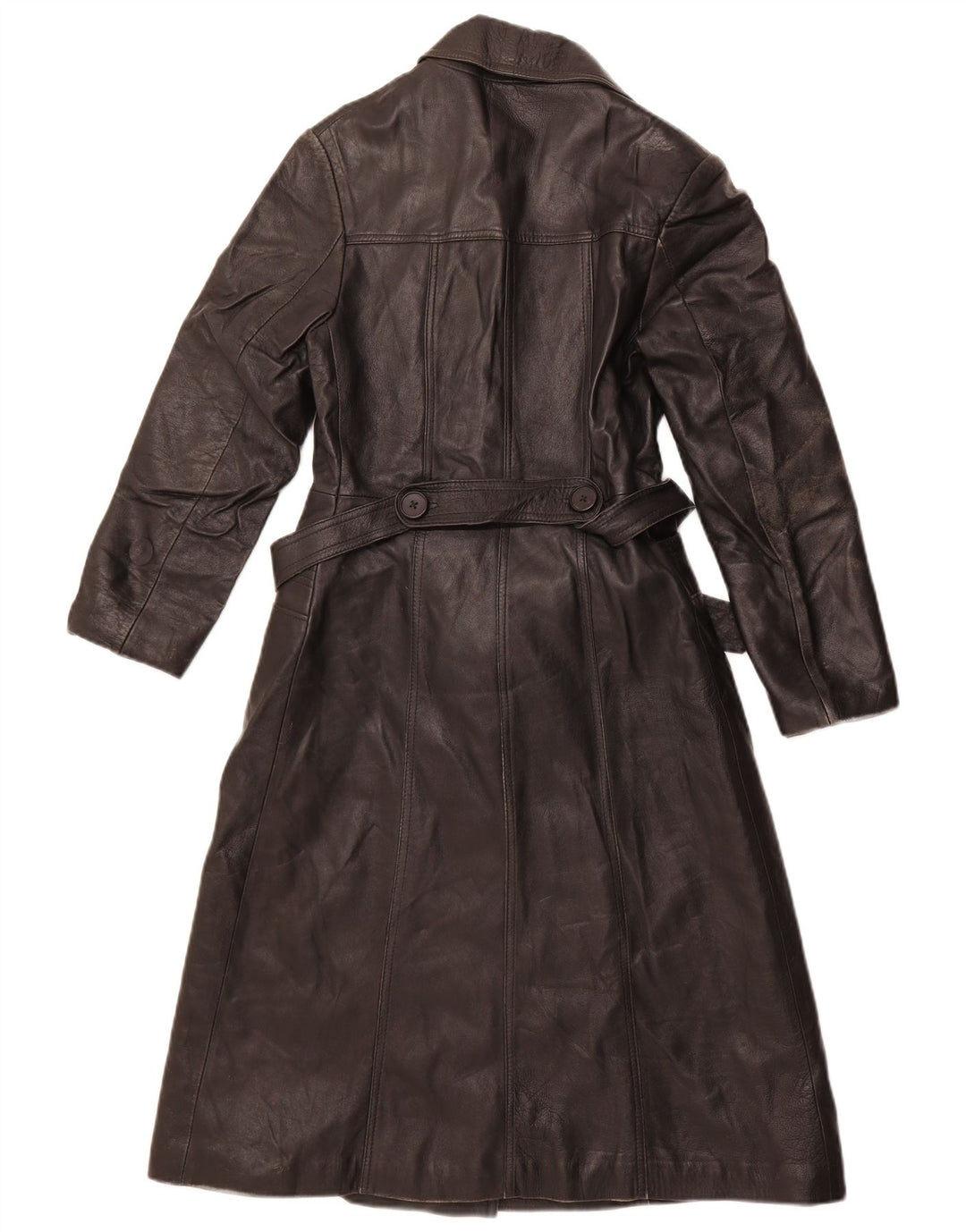 Женское кожаное пальто VINTAGE IT 40 маленькое черное