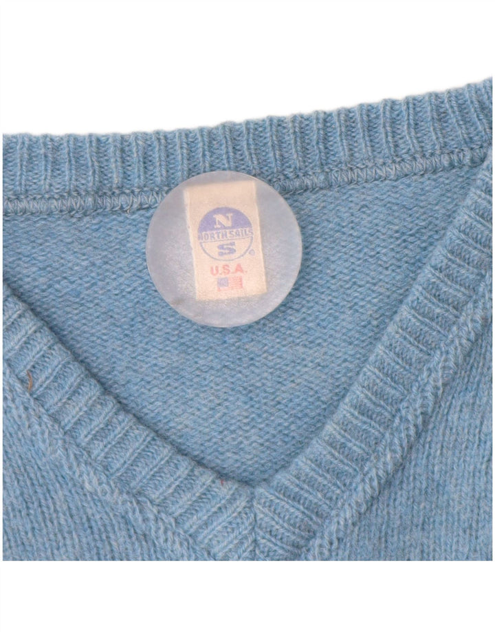 Мужской джемпер с v-образным вырезом North Sails XL, синяя шерсть