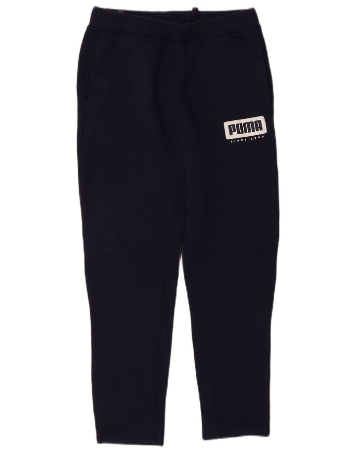Мужские спортивные брюки с рисунком Puma, маленькие, темно-синие