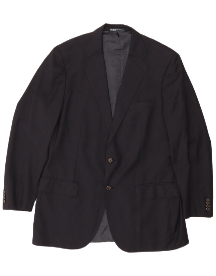 Мужской пиджак POLO RALPH LAUREN на 2 пуговицах, Великобритания 44, 2XL, темно-синий, шерстяной