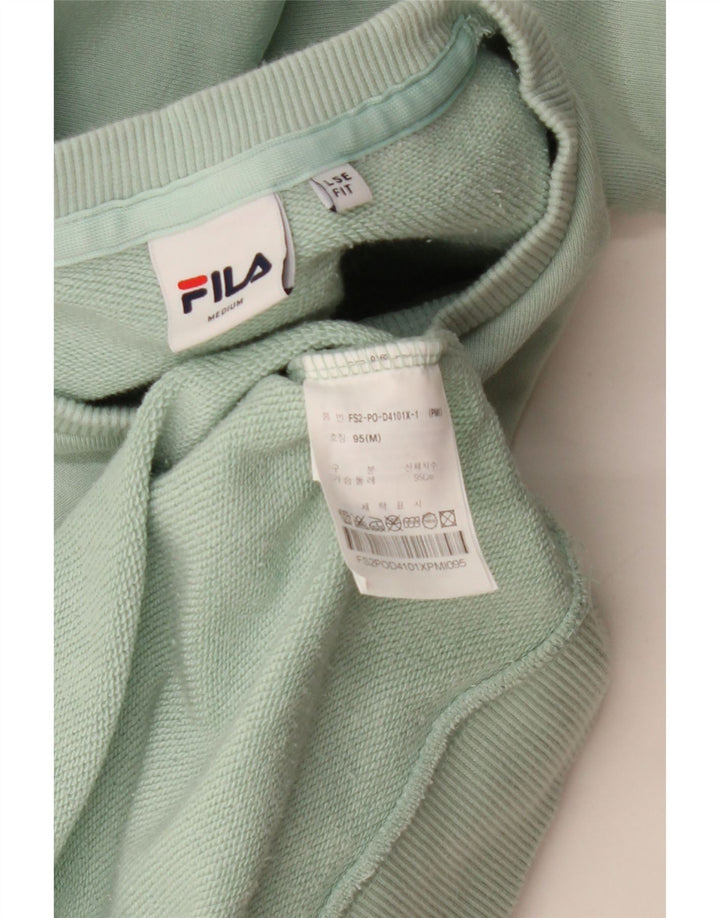 Мужской свитер FILA, джемпер, средний, бирюзовый, хлопок