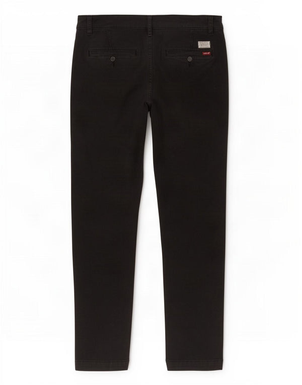Мужские стандартные зауженные брюки-чинос Levi's W32 L30, черные хлопковые