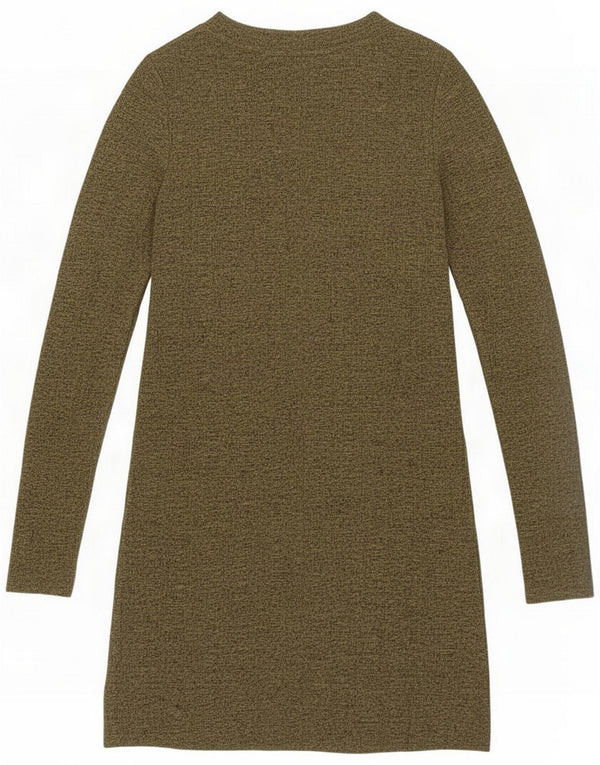 Topshop Женское платье-джемпер с длинными рукавами UK 6 XS Хаки в крапинку