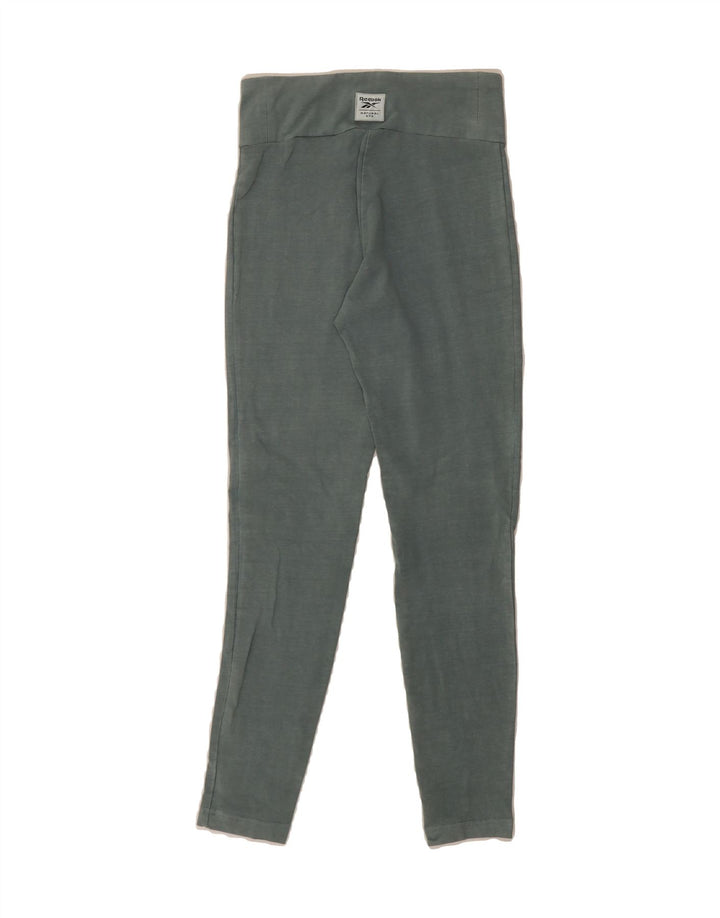 REEBOK Womens Leggings UK 4/6 XS  Green Vintage Reebok and Second-Hand Reebok from Messina Hembry 