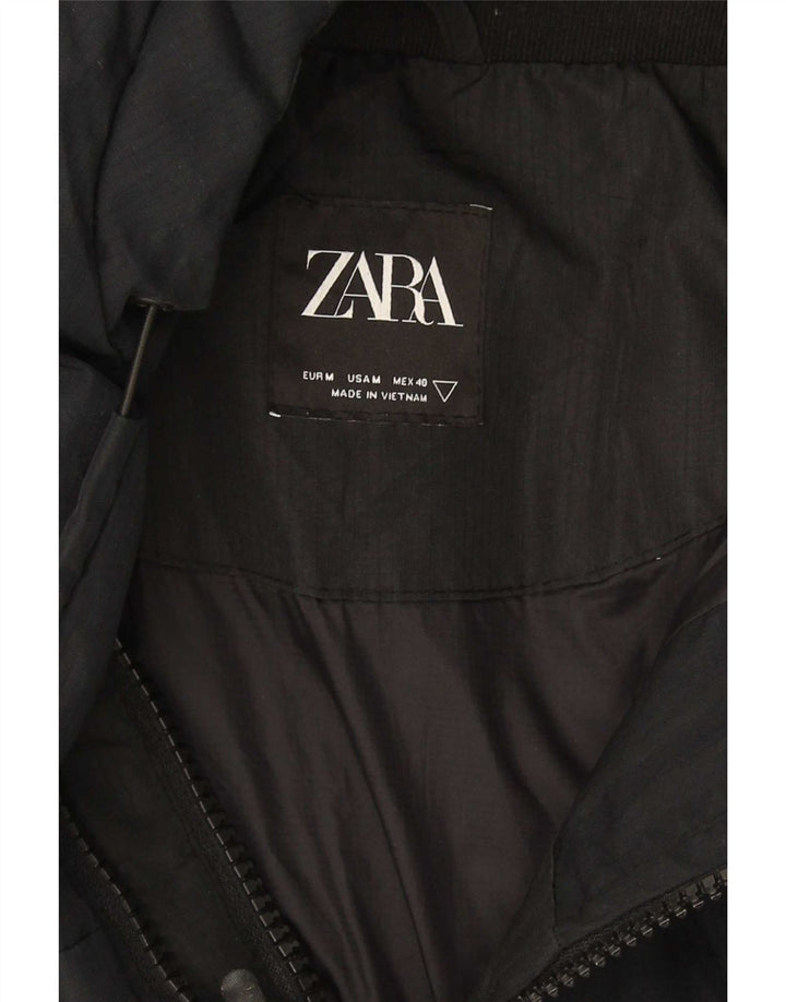 Мужская стеганая куртка Zara UK 38, средний черный полиэстер