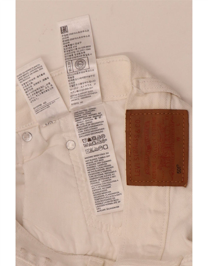 Женские прямые джинсы Levi's 501 W29 L28, белый хлопок