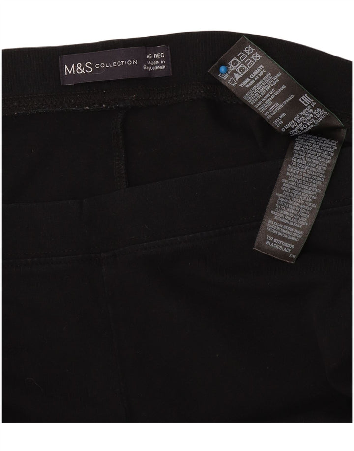 Женские леггинсы Marks & Spencer UK 16, большие черные хлопковые