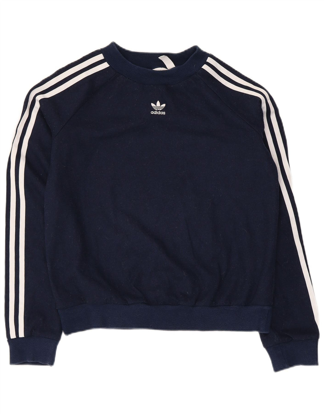 Мужской укороченный свитер Adidas UK 8, маленький темно-синий, полиэстер