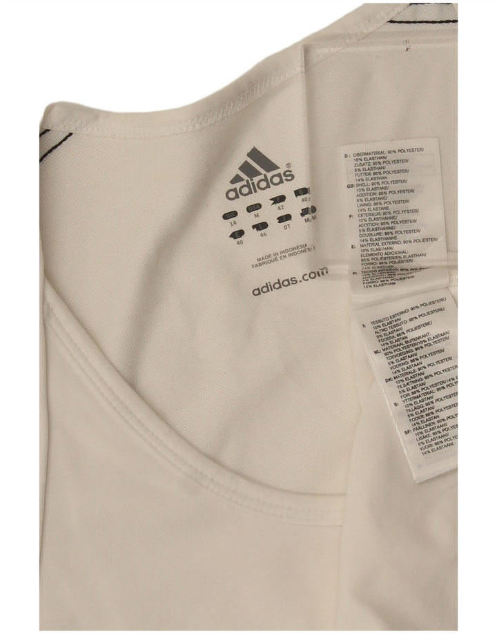 Женская футболка Adidas Climacool Top UK 14, средний белый полиэстер