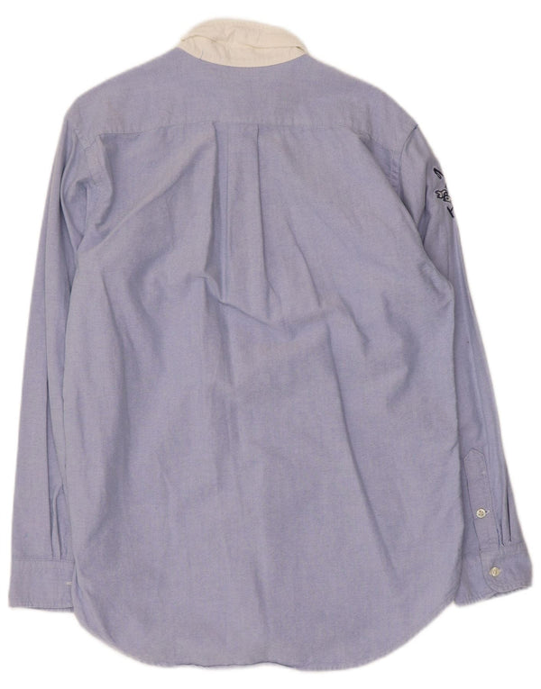 Рубашка с рисунком Ralph Lauren для мальчиков 15–16 лет, XL, синяя, хлопковая с цветными блоками