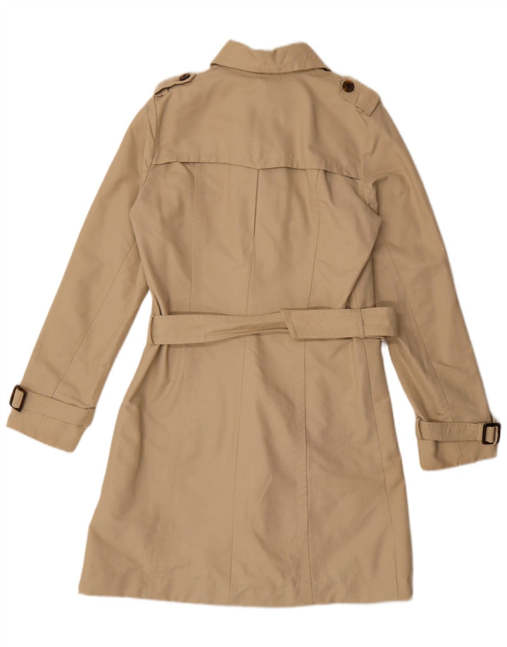 Женский тренч Zara UK 14, средний бежевый, хлопок