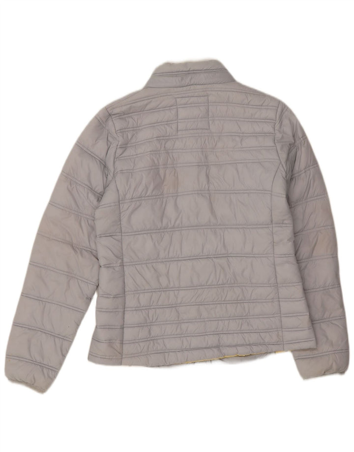 Женская стеганая куртка Crew Clothing UK 12, средний серый нейлон