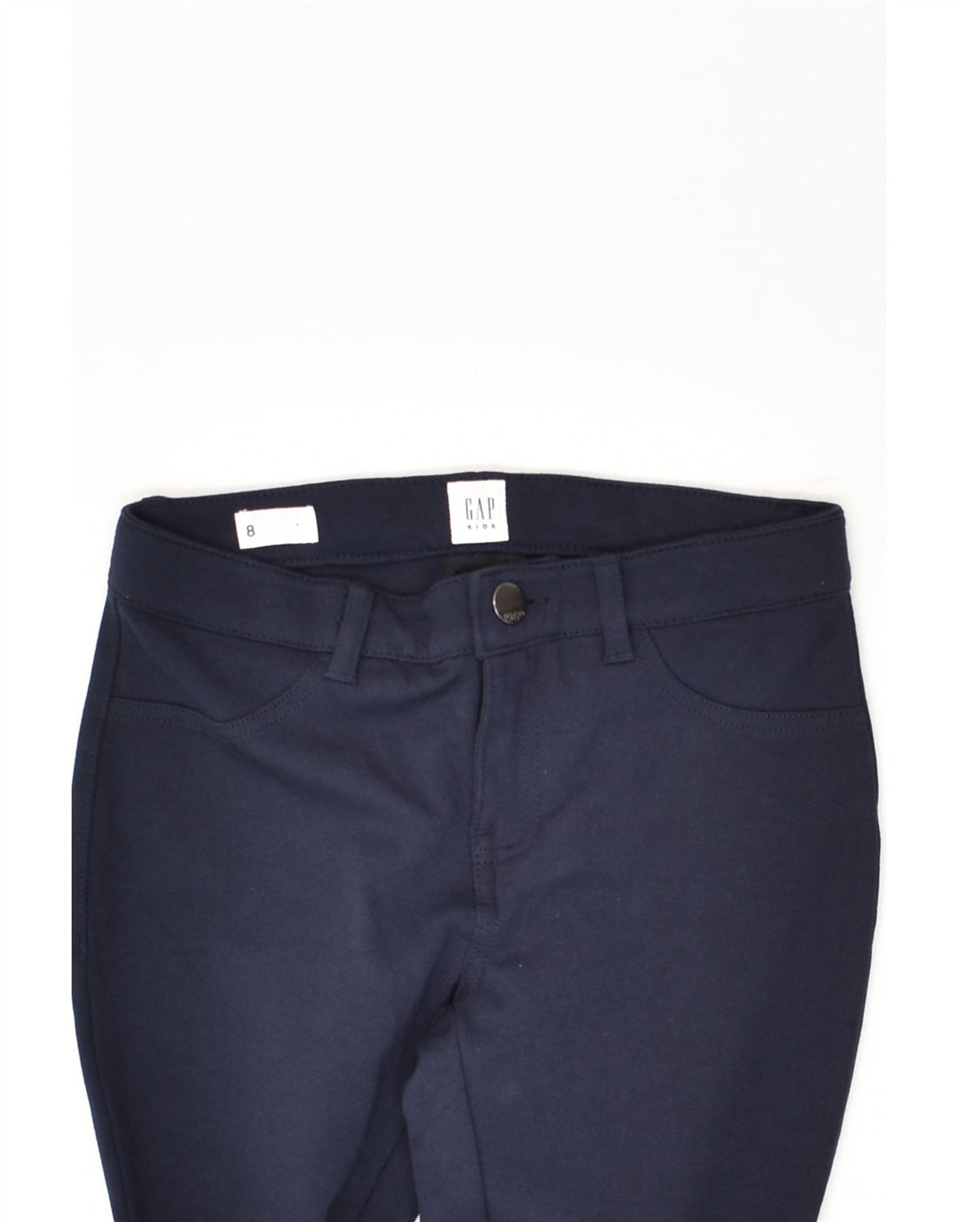 GAP Girls Slim Casual Trousers 7-8 Years W24 L24 Navy Blue Cotton | Vintage Gap | Thrift | Second-Hand Gap | Used Clothing | Messina Hembry 