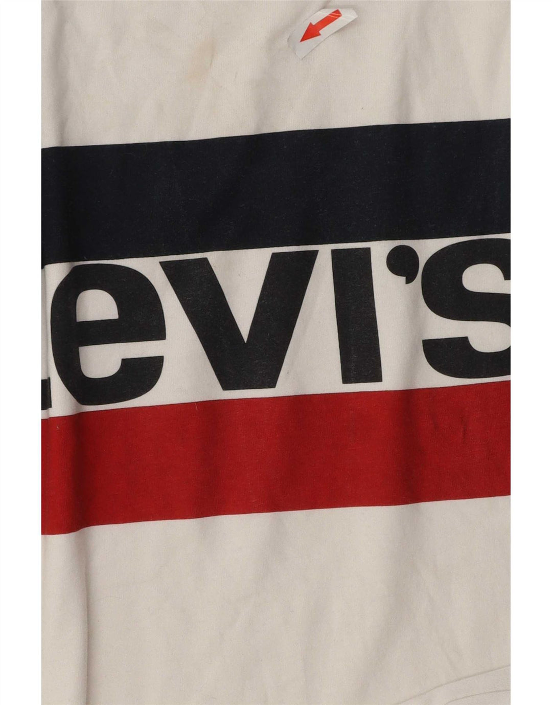 Мужская футболка с рисунком Levi's, топ среднего размера, белый хлопок, хлопок