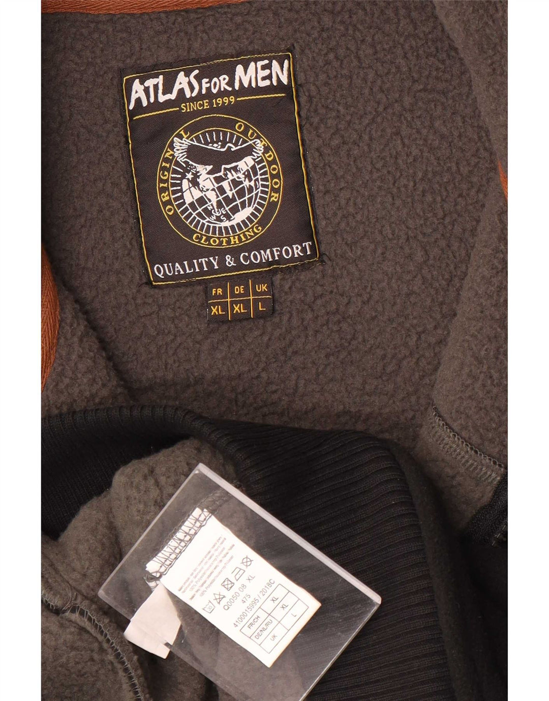 Мужская флисовая куртка Atlas For Men, большая черная полиэстер с цветными блоками
