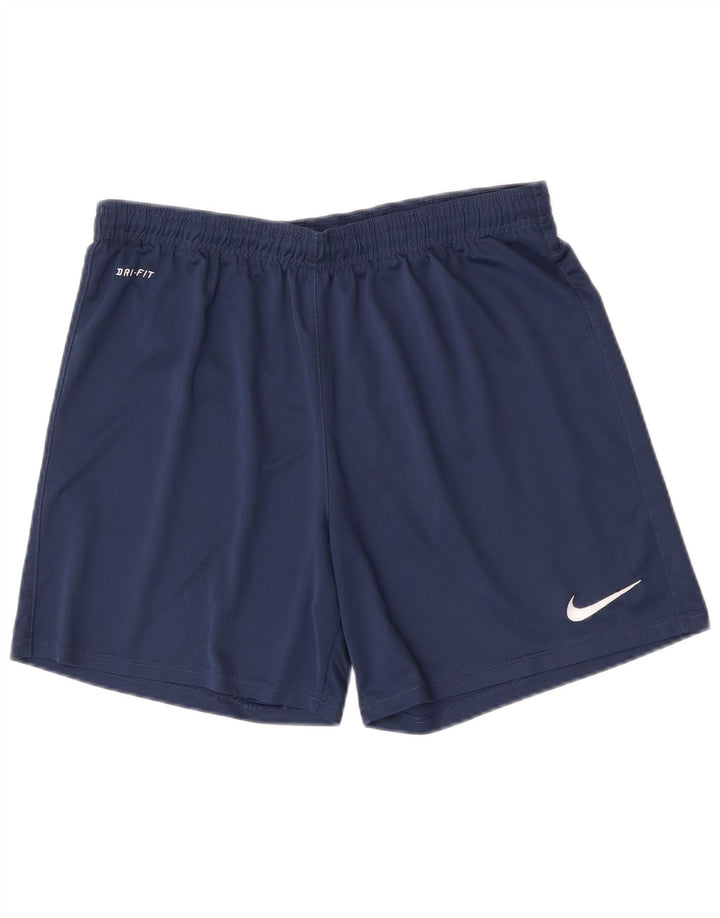 Мужские спортивные шорты Nike Dri Fit, большие темно-синие, полиэстер