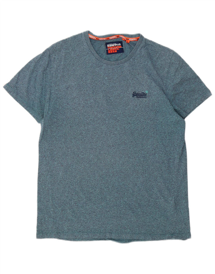 Мужская футболка Superdry, большая синяя в крапинку