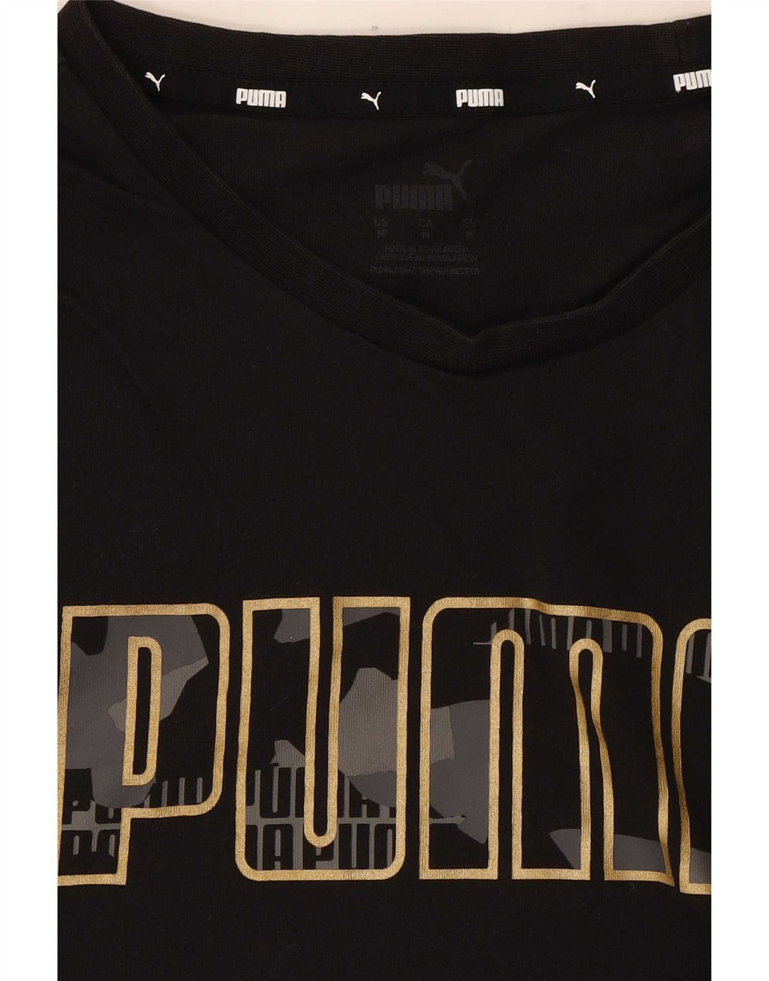Женская футболка с рисунком Puma Top UK 14, средний черный