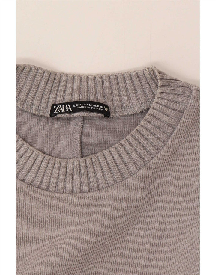 Женская блузка свободного кроя Zara UK 14, средний серый цвет