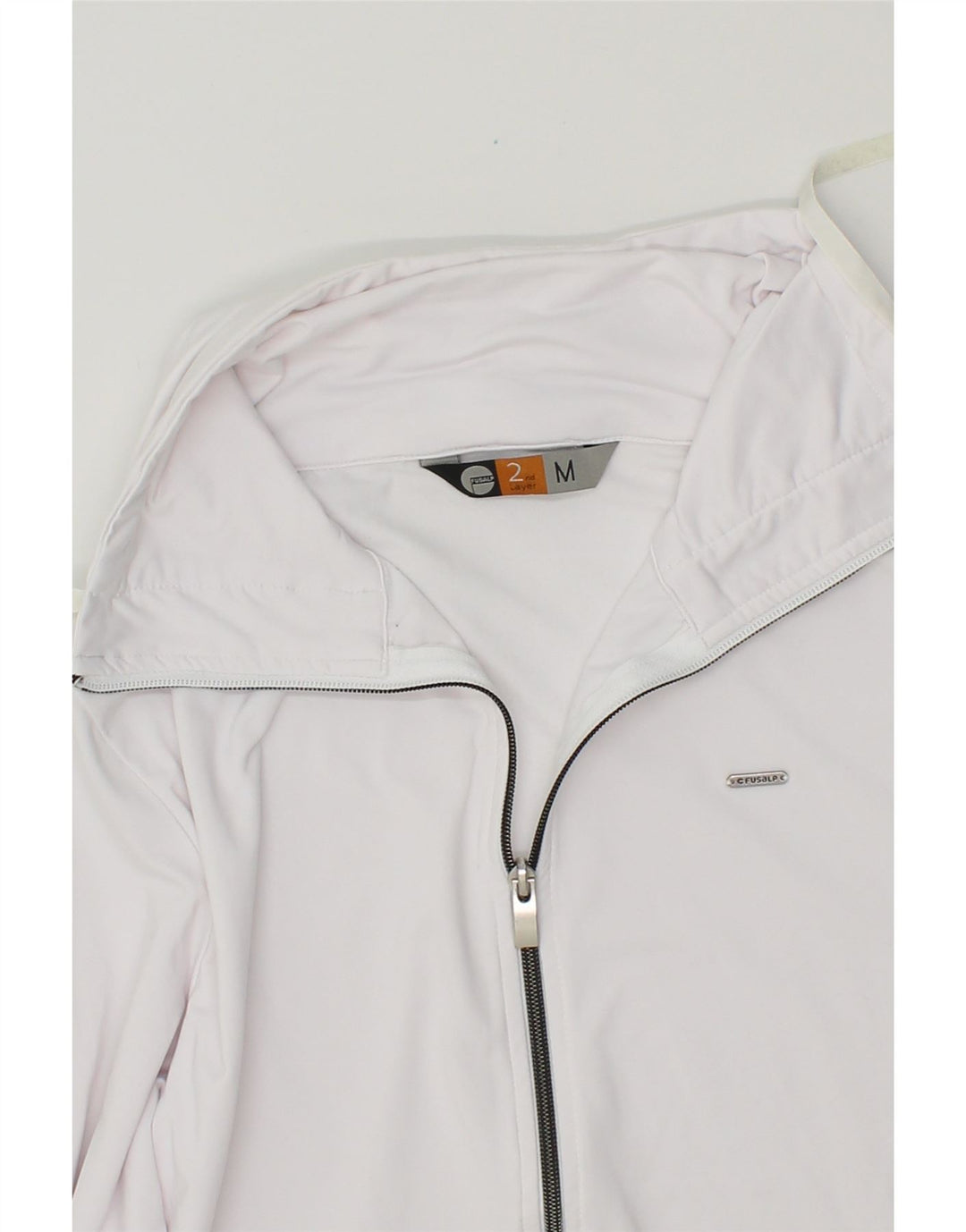 VINTAGE Womens Tracksuit Top Jacket UK 14 Medium White Polyester Vintage Vintage and Second-Hand Vintage from Messina Hembry 