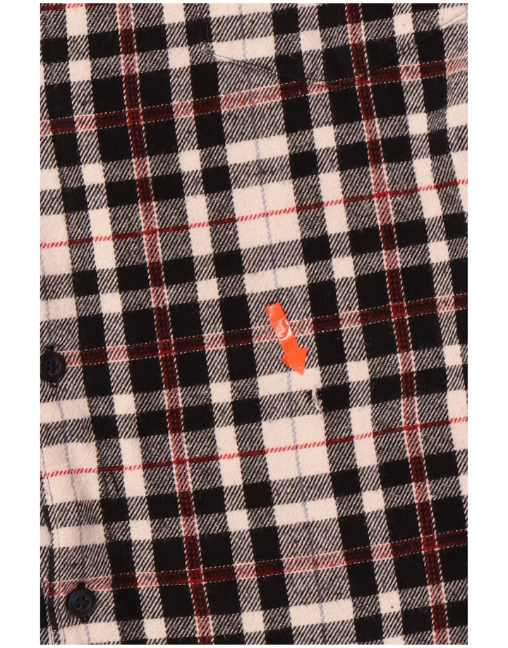 Jack Wills Мужская фланелевая рубашка классического кроя в клетку XL, черный хлопок в клетку