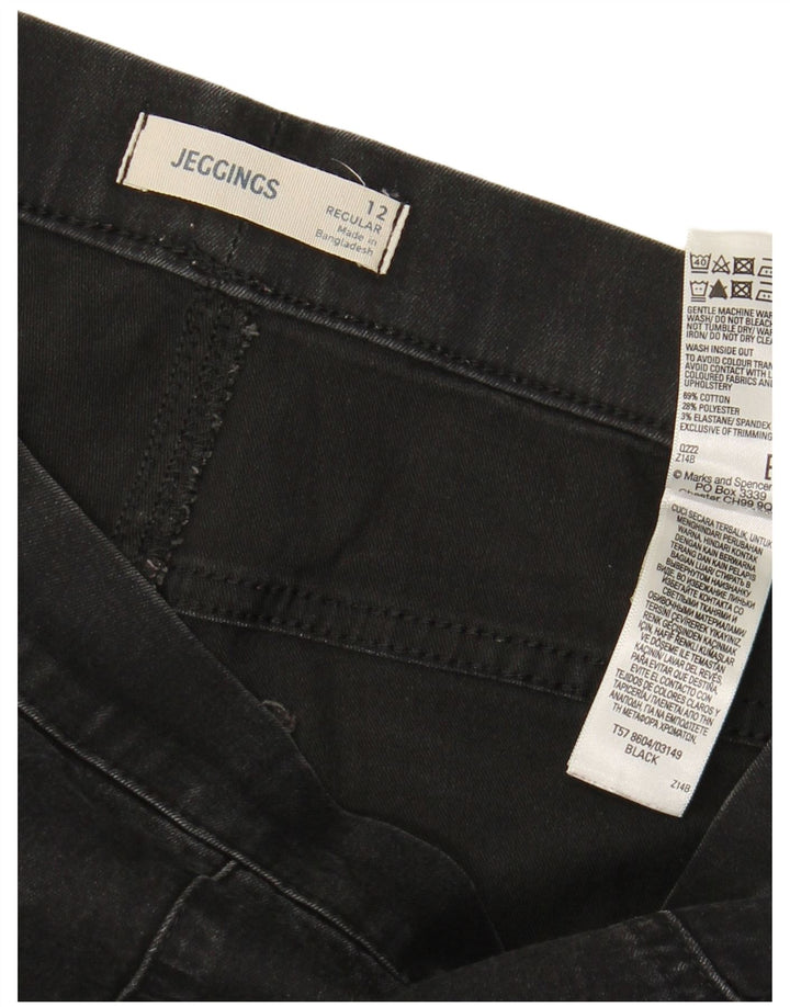 Женские джинсы джеггинсы стандартного кроя Marks & Spencer UK 12 Medium W30 L28, черные