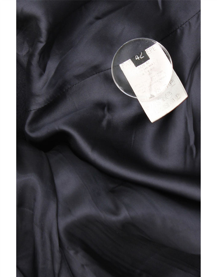 PATRIZIA PEPE Womens Overcoat IT 42 Medium Navy Blue Vintage Patrizia Pepe and Second-Hand Patrizia Pepe from Messina Hembry 