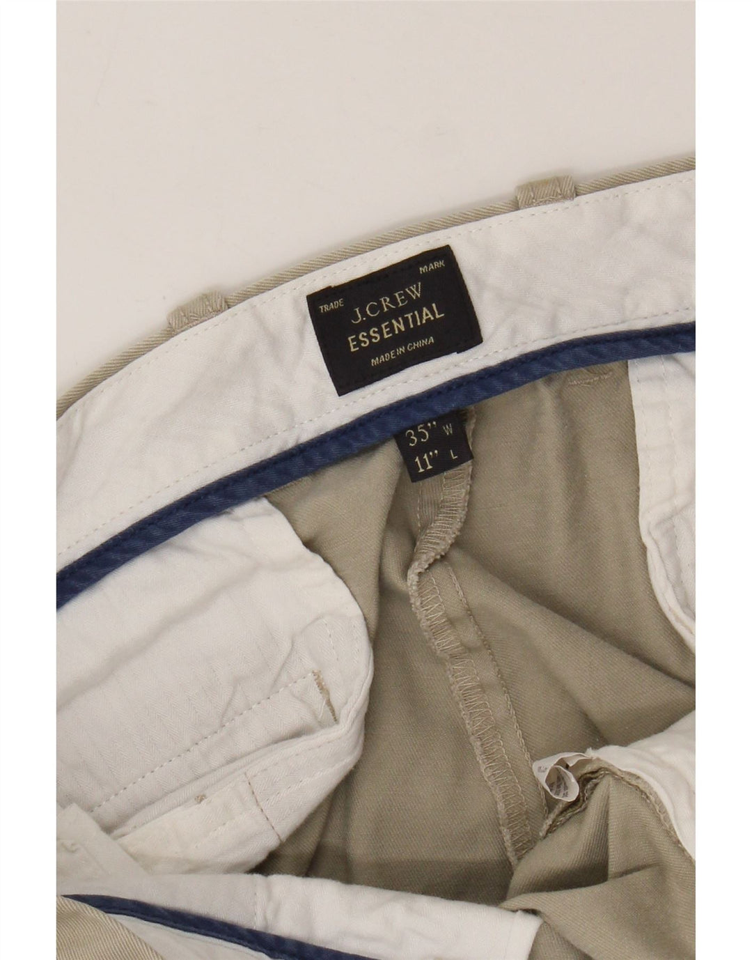 Мужские шорты чинос J. CREW W35, большие, бежевые, хлопок