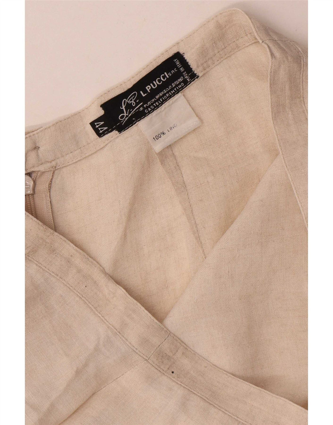 Юбка женская миди L.Pucci IT 44 Medium W28 Бежевый лен