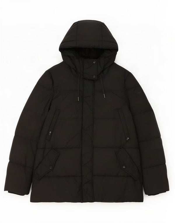 Женская утепленная куртка Woolrich Penn-Rich с капюшоном UK 14, средний черный полиэстер