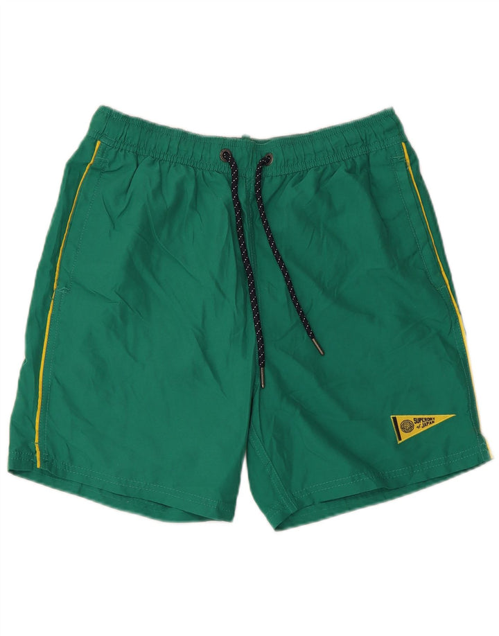 SUPERDRY Mens Swimming Shorts Small  Green Polyester Vintage Superdry and Second-Hand Superdry from Messina Hembry 