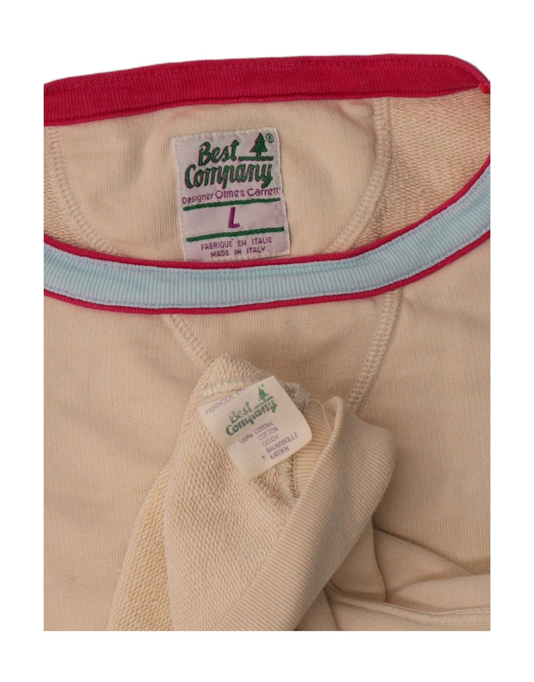 Мужской свитшот Best Company с коротким рукавом и принтом, большой бежевый хлопковый джемпер