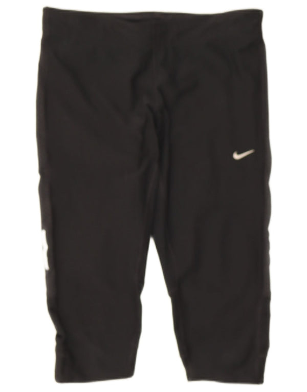Женские леггинсы-капри Nike Dri Fit UK 12, средние, черные