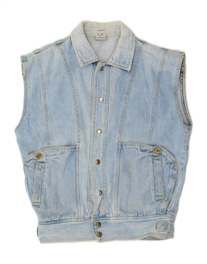 WATSON'S Womens Denim Gilet EU 38/40 Medium Blue Cotton Vintage Watson's and Second-Hand Watson's from Messina Hembry 