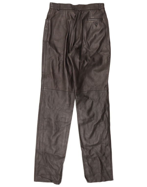 Женские кожаные брюки с высокой талией Woodlands UK 12, средние W26 L33, черные