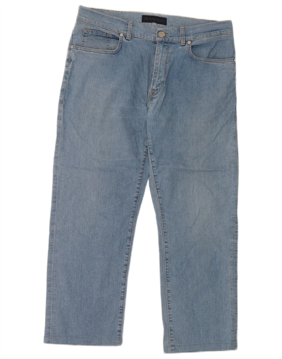 Женские укороченные джинсы Trussardi W33 L25 синие