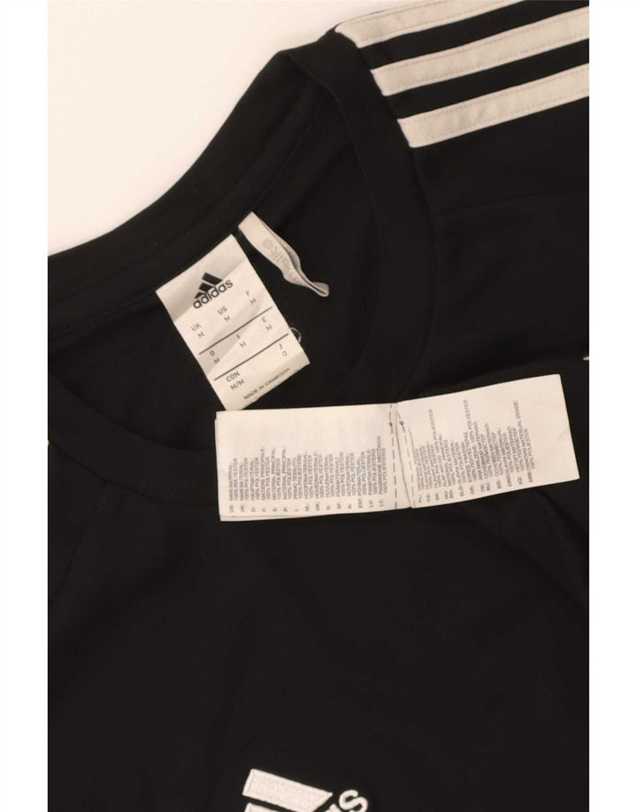 Мужская футболка Adidas Climalite Top Medium Black с цветными блоками из полиэстера