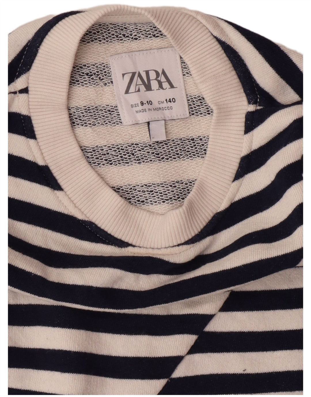 Свитшот Zara для девочек 9–10 лет, темно-синий в полоску