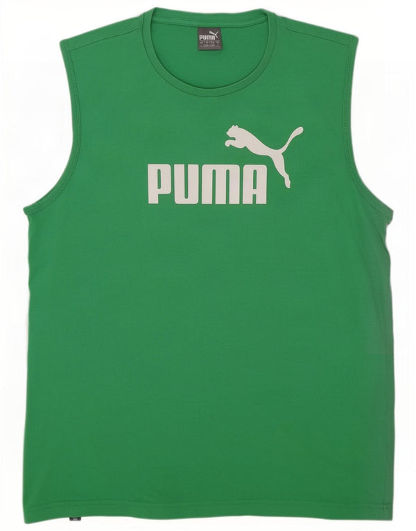 Мужской жилет с рисунком Puma, большой зеленый