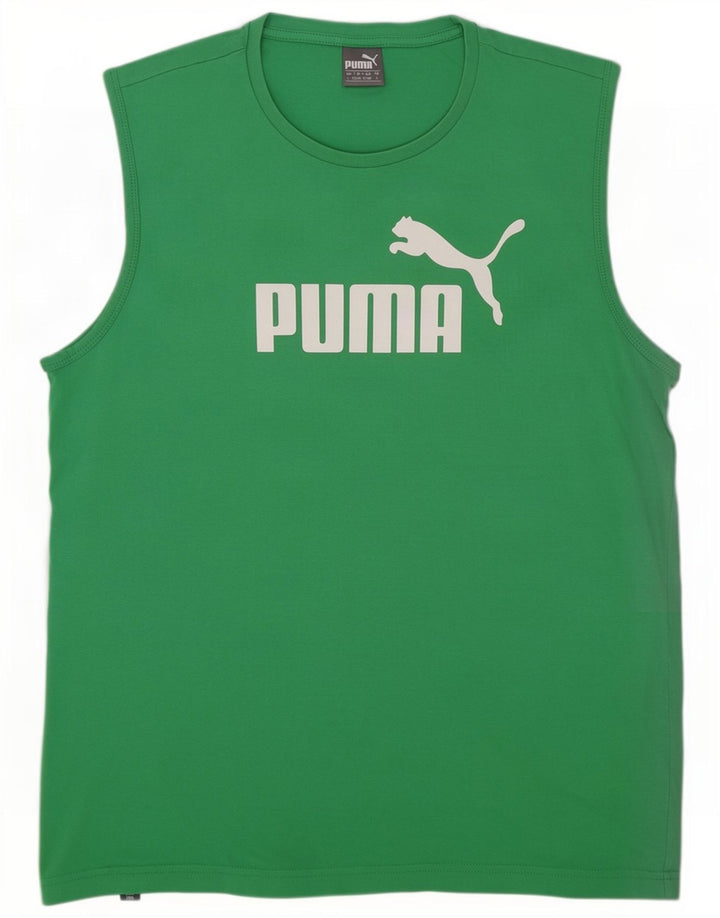 Мужской жилет с рисунком Puma, большой зеленый