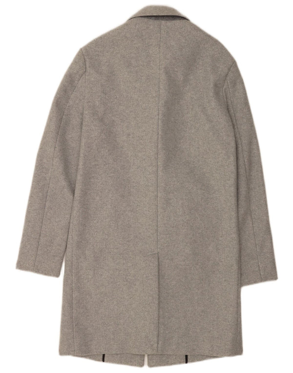 Мужское пальто Zara UK 34 XS серое в крапинку из полиэстера