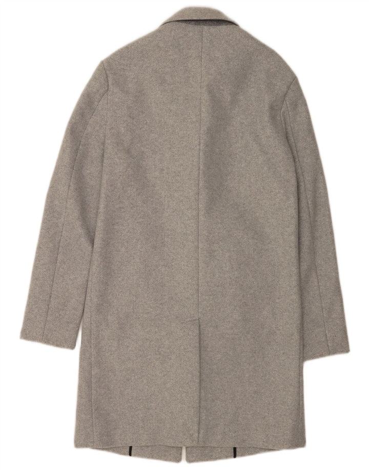 Мужское пальто Zara UK 34 XS серое в крапинку из полиэстера
