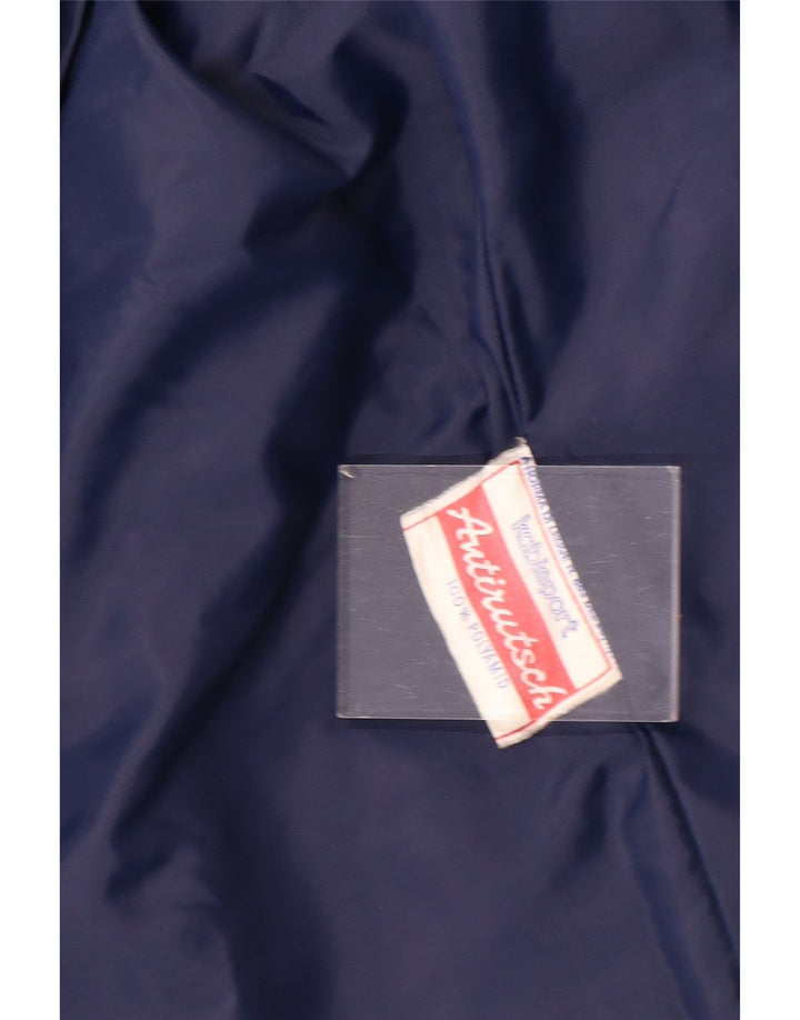 Винтажная мужская ветровка UK 40, большая темно-синяя с цветными блоками, полиамид