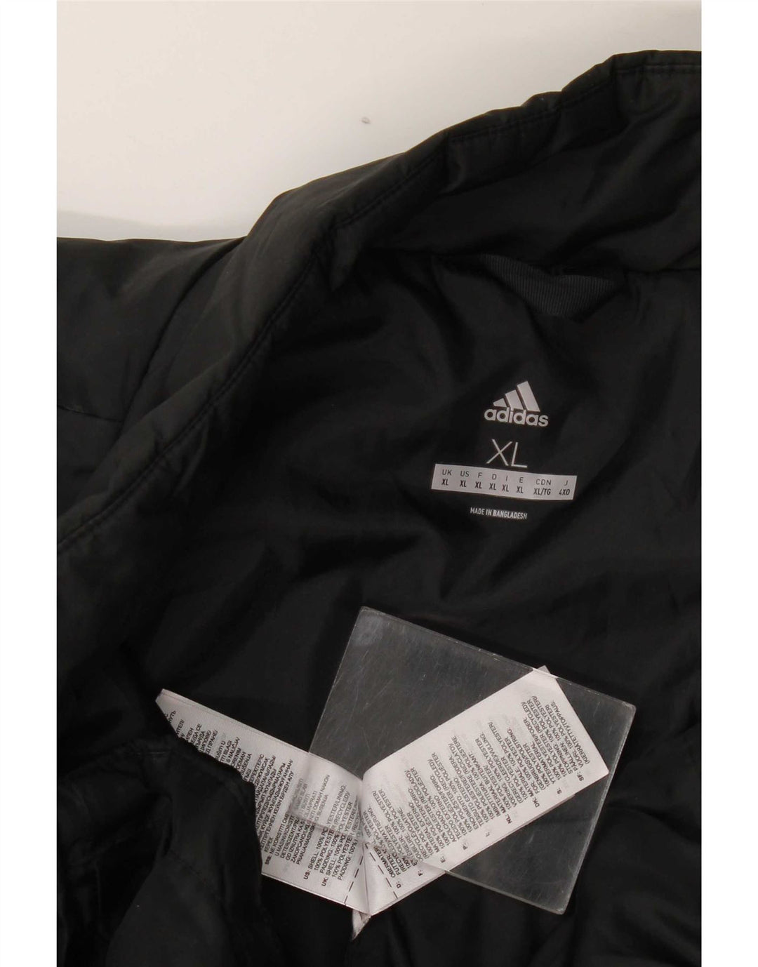 Мужская стеганая куртка Adidas UK 42 XL, черный полиэстер