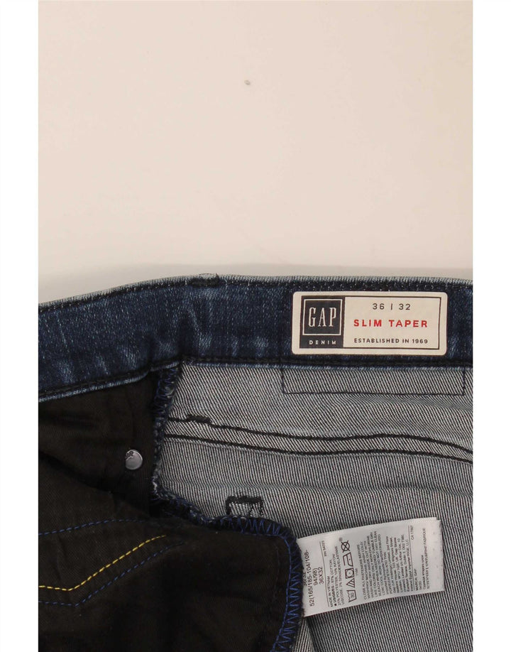 Мужские узкие зауженные джинсы Gap W36 L32, синие, хлопок