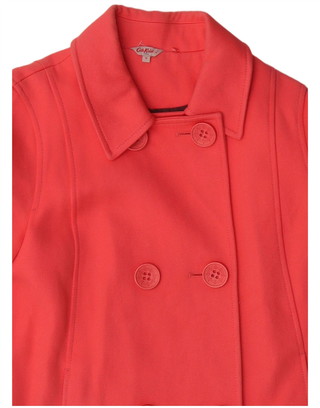 Женское двубортное полупальто Cath Kidston, Великобритания, 14, большой розовый хлопок