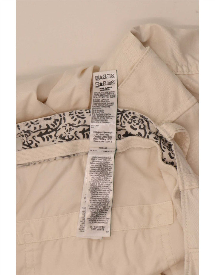 Женские брюки карго Marks & Spencer UK 14, большие W34 L29 Off White
